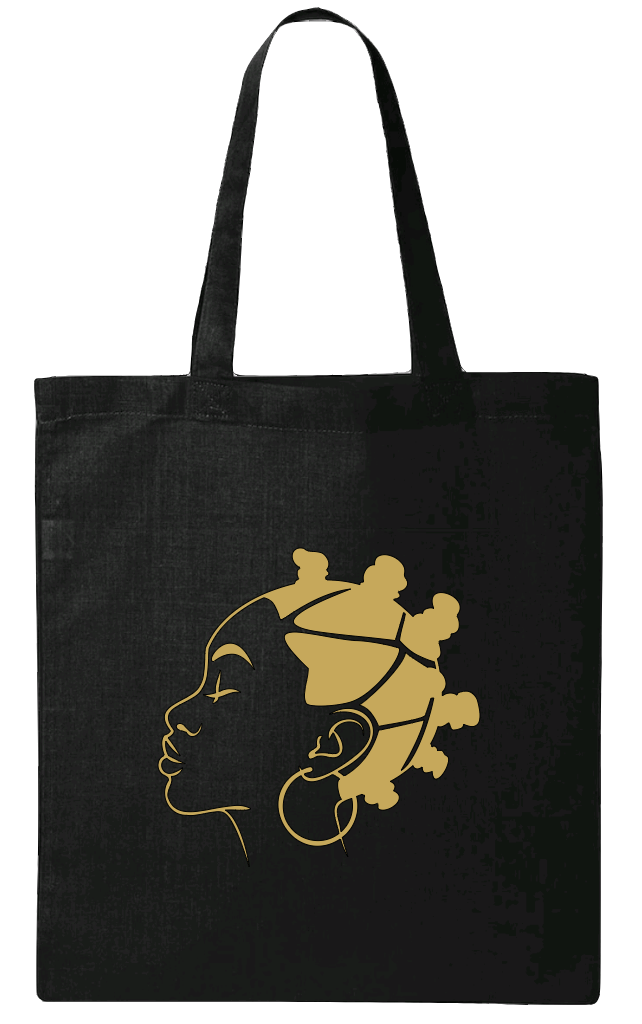 Bantu Knot Canvas Tote Bag