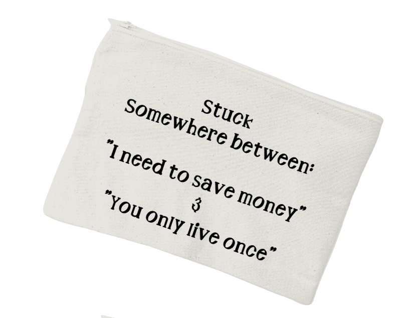Save Money Canvas Pouch