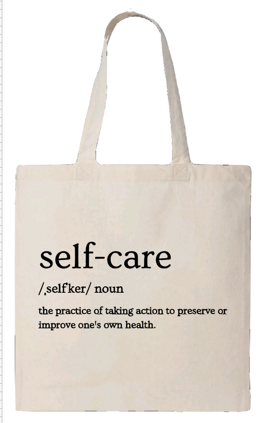 Self-Care Canvas Tote Bag